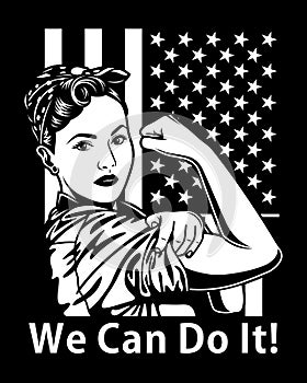 Vintage We Can Do It Poster Vector Illustration