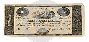 Vintage Canadian Three Dollar Bill