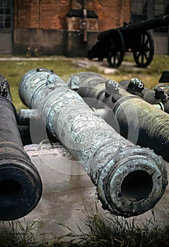 Vintage cannon from 18th 19th century