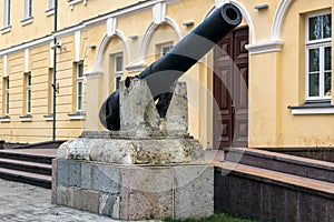 Vintage cannon in Daugavpils fortress