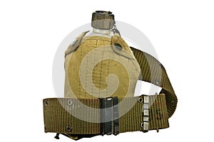 Vintage Canteen and Cover with a Cartridge belt
