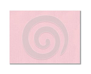 Vintage canvas texture in light red pink, color on white background. Organic soft rose texture concept for simplicity scrap