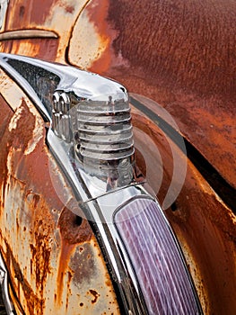 Vintage Car Chrome Detail photo