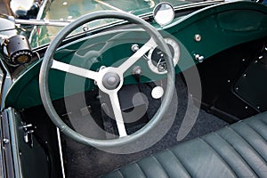Vintage car cockpit