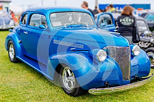 Vintage car, deep blue Chrysler Royal from 1938