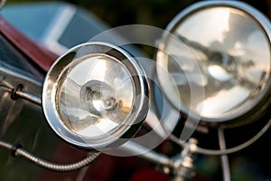 Vintage car detail - headlamp