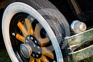 Vintage car detail - wheel