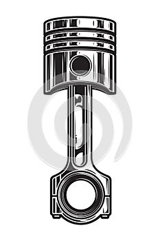 Vintage car engine piston template