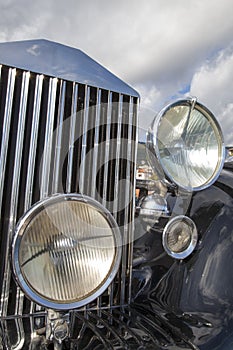 Vintage car headlights