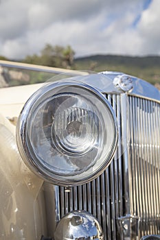 Vintage car headlights