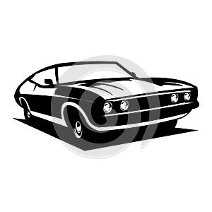 Vintage car logo 1973 Ford eagle GT car - vector illustration