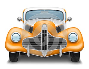 vintage car old retro obsolete transport vehicle vector illustration