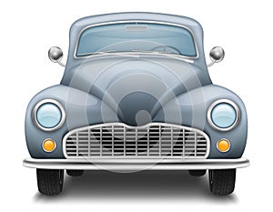 vintage car old retro obsolete transport vehicle vector illustration