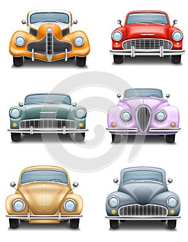 vintage car old retro obsolete transport vehicle vector illustration