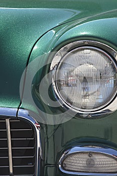 Vintage Car Right Front Grill and Headlight