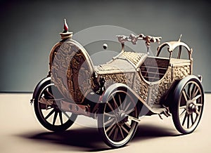 Vintage car in the style of the 19th century