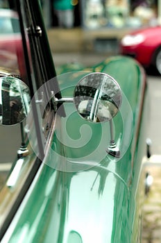 Vintage car wing mirror
