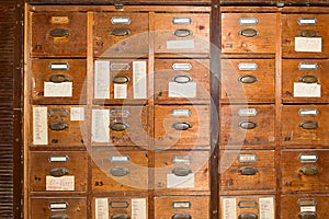 Vintage card catalogue