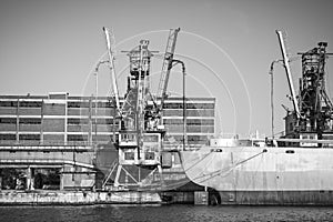 Vintage cargo vessel