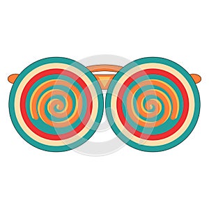 Vintage carnival hypnotic party glasses