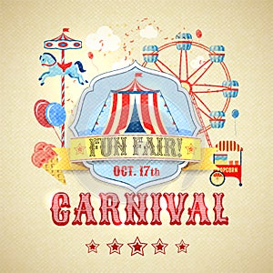 Vintage carnival poster