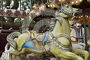 Vintage carousel horse in Brussels