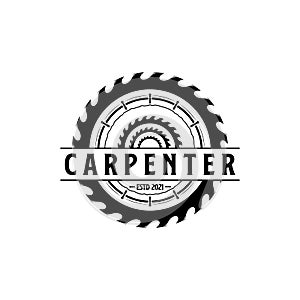 vintage carpentry logo vector design, woodwork emblem symbol illustration design