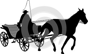 Vintage carriage silhouette 2