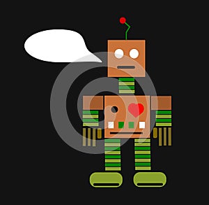 Vintage cartoon robot