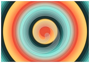 Vintage cartoon vector art retro abstract texture with spinning circle effect