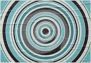 Vintage cartoon vector art retro abstract texture with spinning circle effect