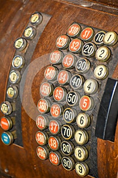 Vintage Cash Register Buttons, Antique