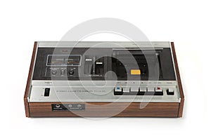 Vintage Cassette Tape Recording Device Isolated