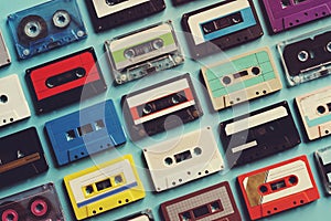 Vintage cassette tapes collection