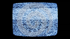 Vintage Cathode-Ray Tube monochrome 4:3 TV with Static Noise Glitch Effect