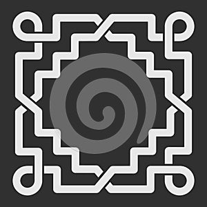 Vintage, Celtic Style frame isolated. Vector