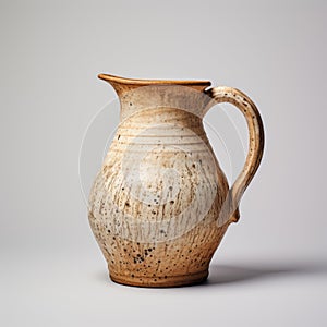 Vintage Ceramic Pitcher: Darktable Style Earthenware Jug