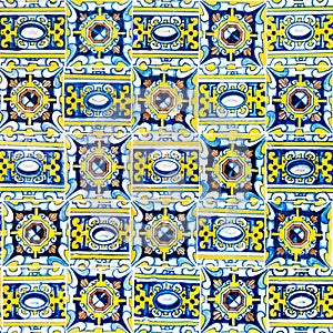 Vintage ceramic tiles background, perfect colorful pattern