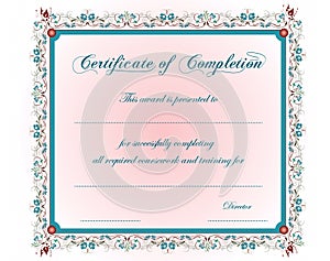 A vintage Certificate photo
