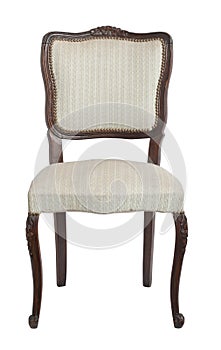 Vintage chair on white background