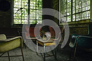 Vintage Chairs and Cigarettes - Abandoned Hospital / Sanitarium - New York