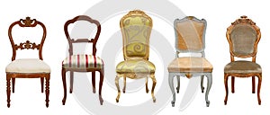 Vintage chairs isolated