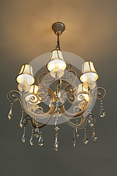 Vintage chandelie victorian style in room