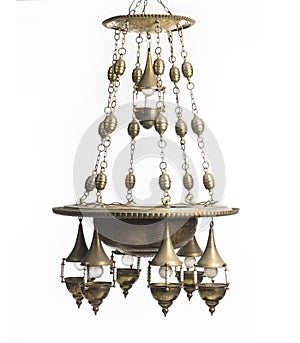Vintage chandelier isolated on white background