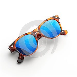 Vintage charm radiates from retro sunglasses isolated on a white background, Ai Generated