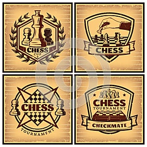 Vintage Chess Tournament Posters