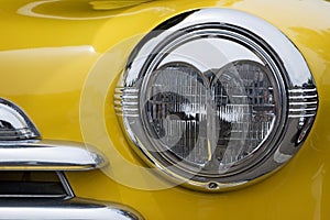 Vintage Chevy Automobile Headlight