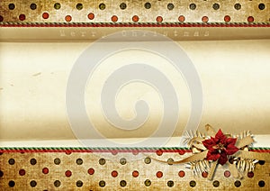 Vintage Christmas background with space for text