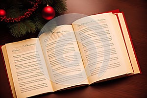 Vintage Christmas Carol Songbooks with a Nostalgic Charm.AI Generated