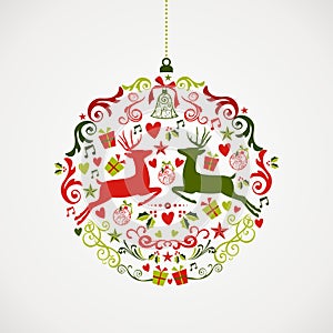 Vintage Christmas elements bauble design EPS10 fil